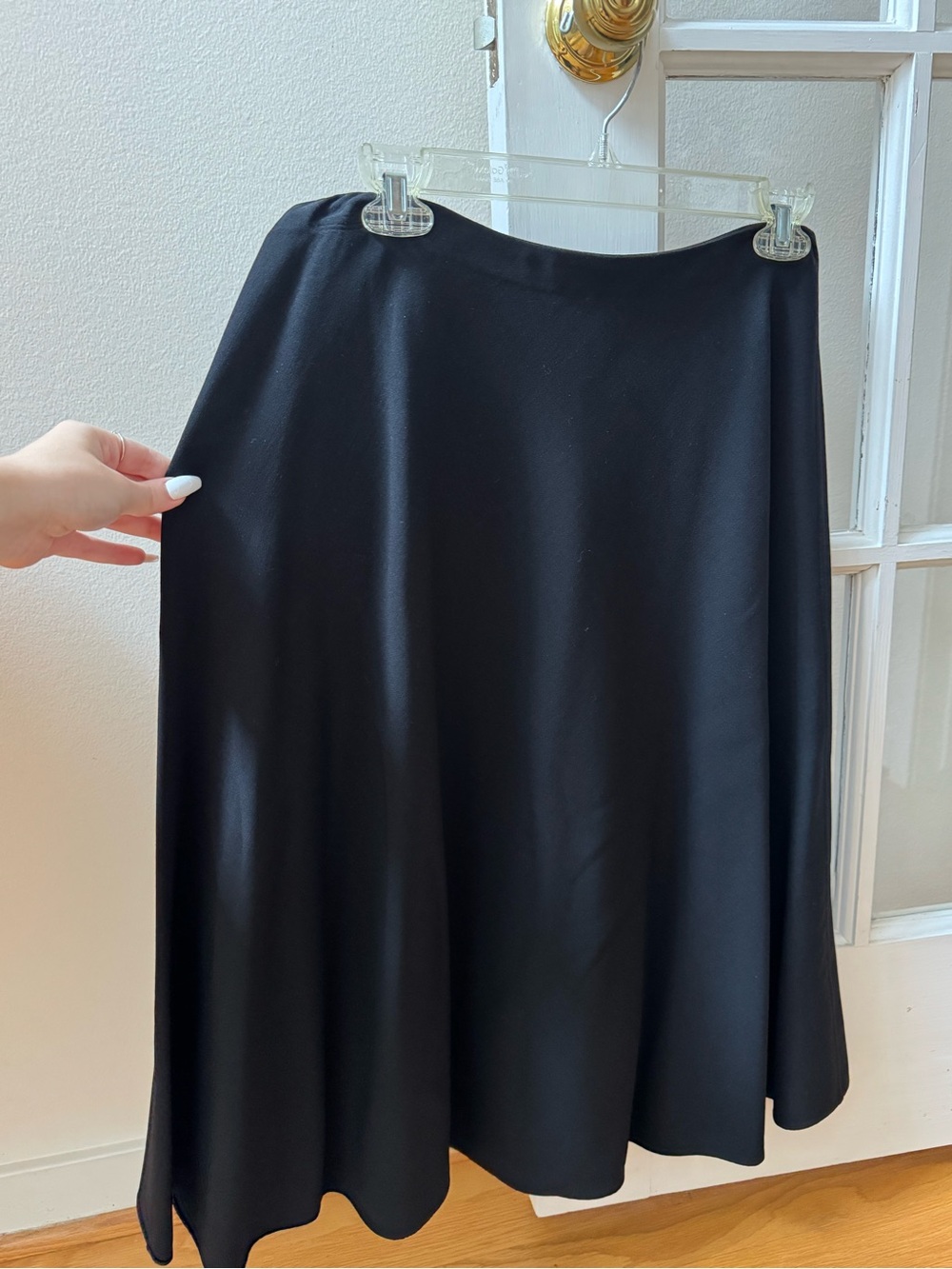 Michael Kors Collection Vintage Navy Wool Midi Skirt Made in Italy Size 10